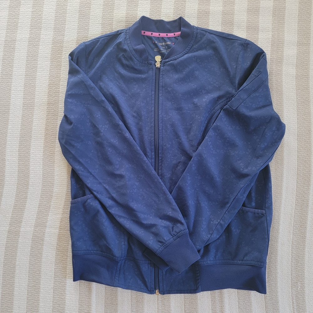 Navy Blue Zip-Up Jacket